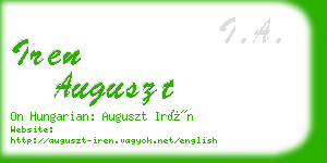 iren auguszt business card